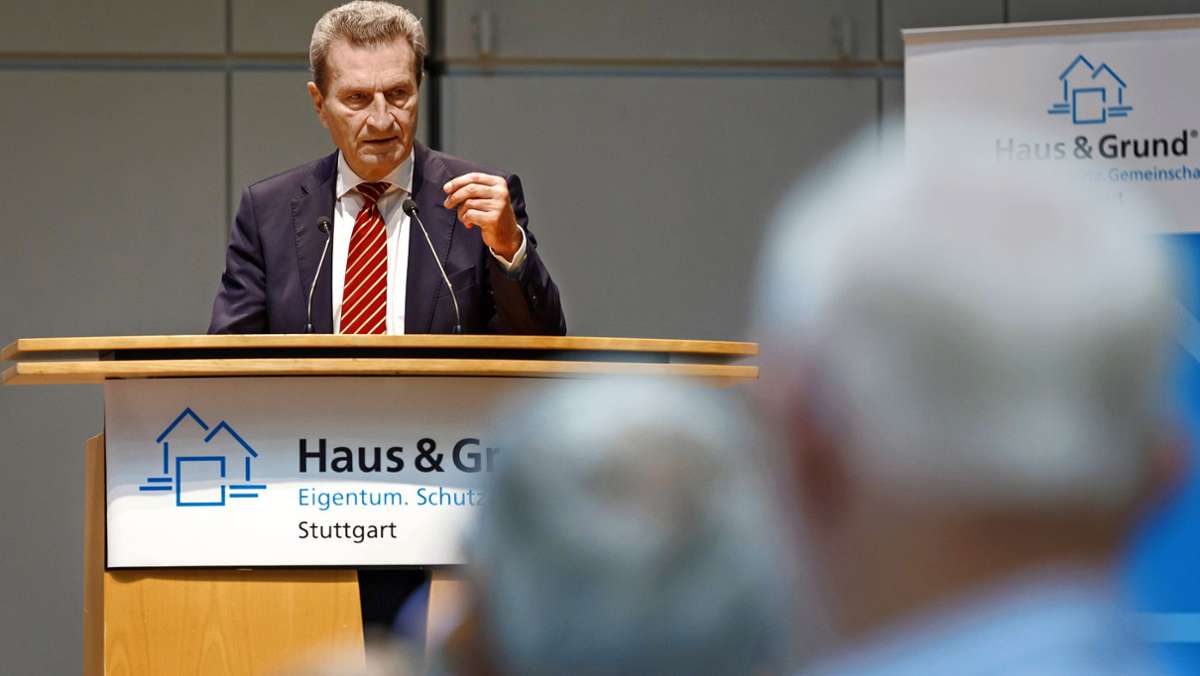 Umgang mit China: Oettinger kritisiert deutsche Außenpolitik scharf