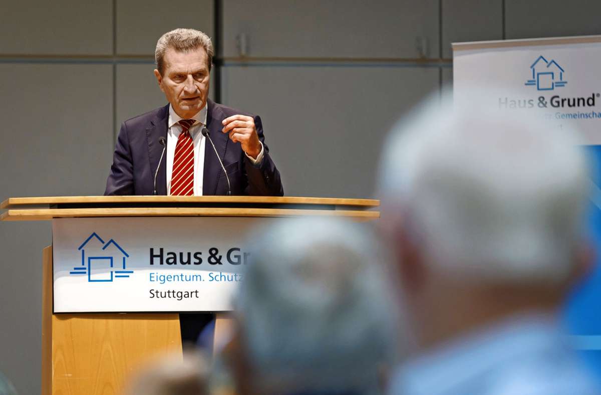 Gastredner Günther Oettinger Foto: Lg/J. Rettig