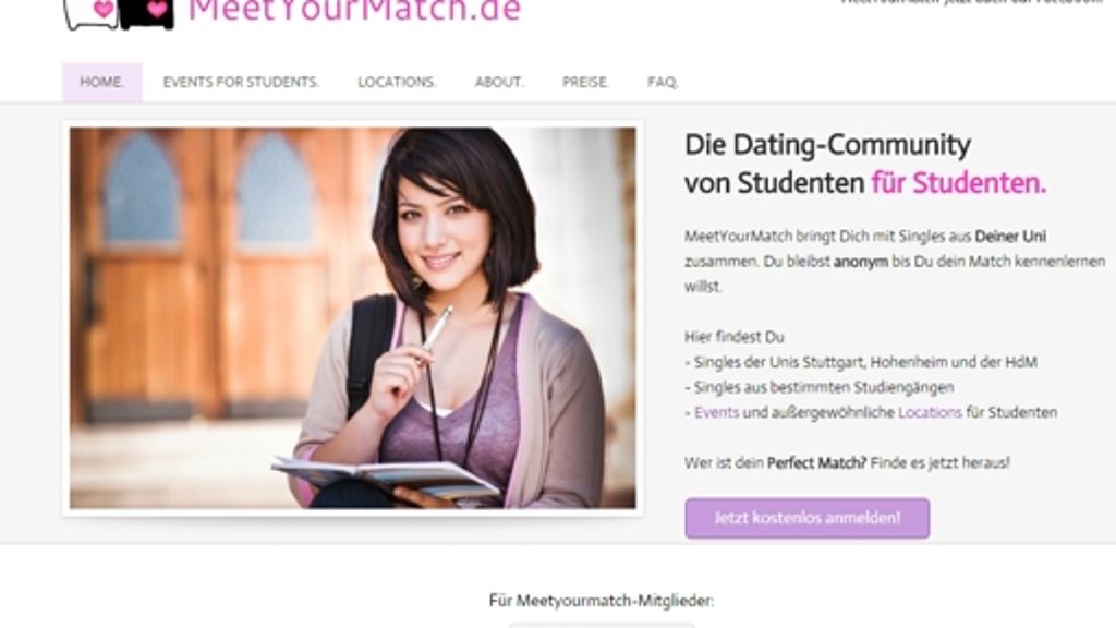 Dating-Website für Studenten aus Stuttgart: Partnersuche mit Matrikelnummer