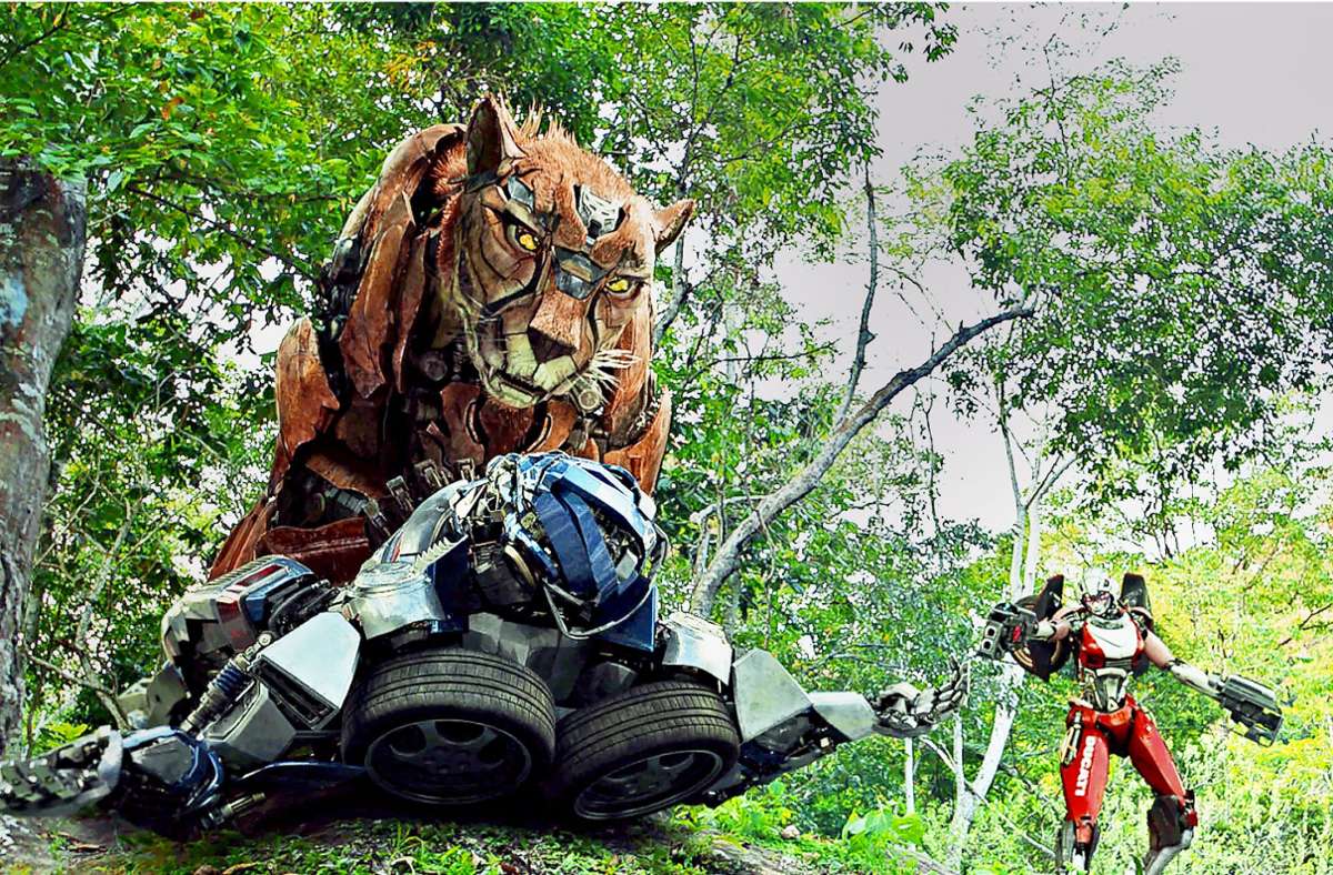 Maschine in Tigergestalt: Szene aus dem neuen „Transformers“-Film