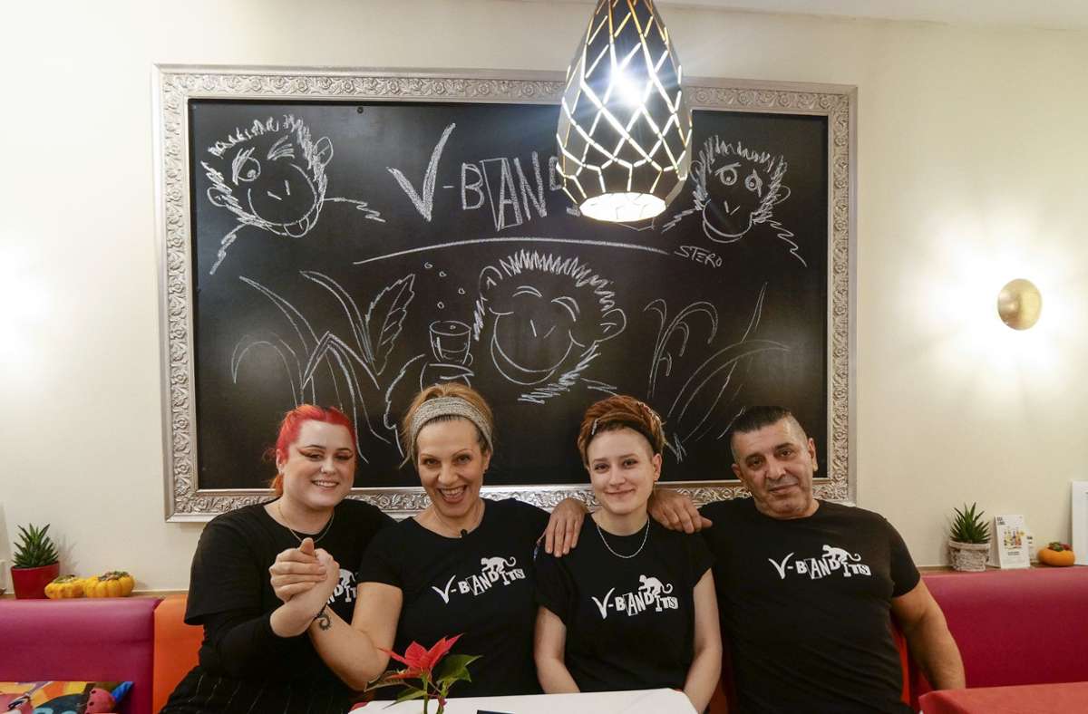 Das V-Bandits-Team: Ida, Lisa , Lui und Janni