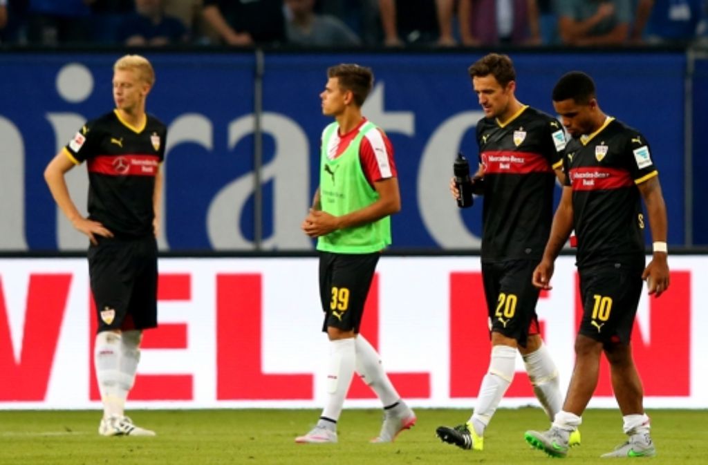 Es hat wieder nicht gereicht: Trotz einer starken Leistung in der ersten Hälfte geben die Spieler des VfB Stuttgart die Führung gegen Hamburg aus der Hand.