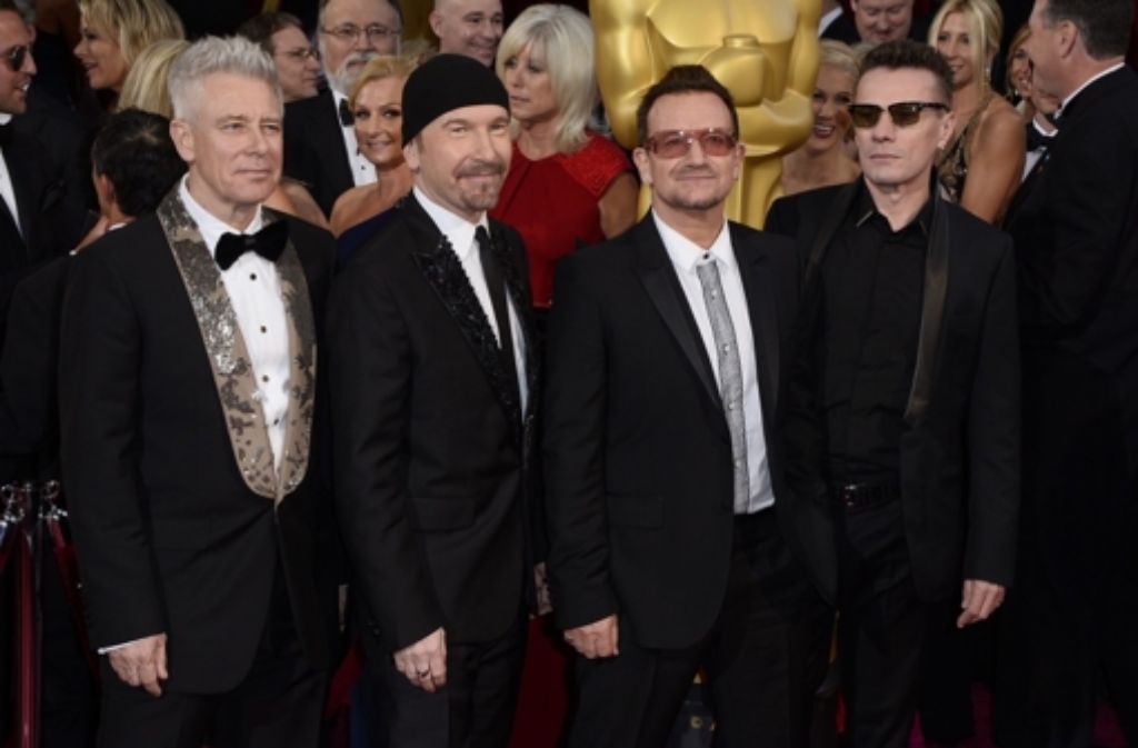 Adam Clayton, The Edge, Bono und Larry Mullen Jr. (von links) von der irischen Band U2