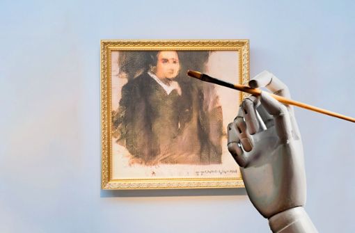 Dieses Bild wurde von keines Menschen Hand gemalt, aber für 380 000 Euro bei Christie’s versteigert. Foto: dpa/Christies