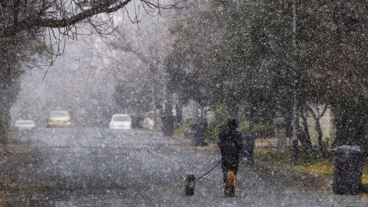 Südafrika: Einwohner von Johannesburg staunen über Schnee