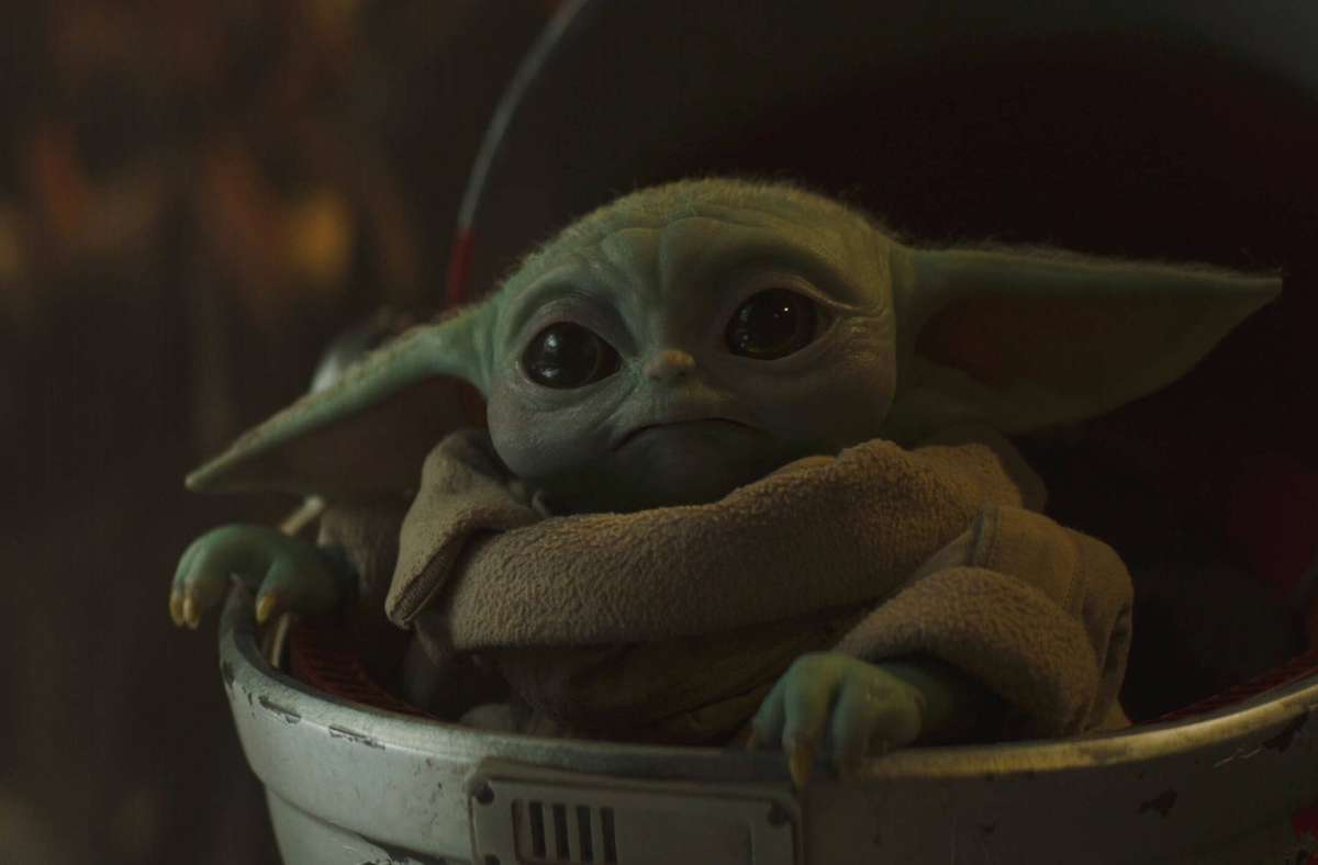 Zu den  Tricks in der „Star Wars“-Serie „The Mandalorian“ gehört die animierte Figur des späteren Jedi-Meisters Yoda als  Baby. Foto: imago images/Cinema Publishers Collection