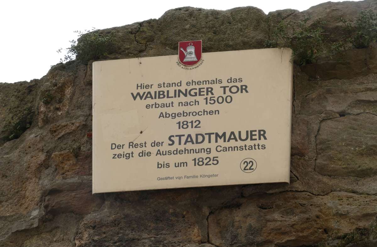 Das Waiblinger Tor taucht im Historischen Pfad des Vereins Pro Alt-Cannstatt auf.