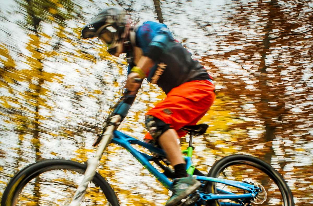 Konfliktträchtiger Sport:  Mountainbiking im hiesigen  Wald Foto: Lichtgut/Max Kovalenko