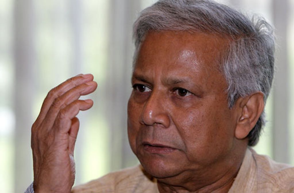 2006: Der Wirtschaftsfachmann Muhammad Yunus (Bangladesch) und die von ihm gegründete Grameen Bank - für die Idee, Kleinstkredite an Arme zu vergeben.