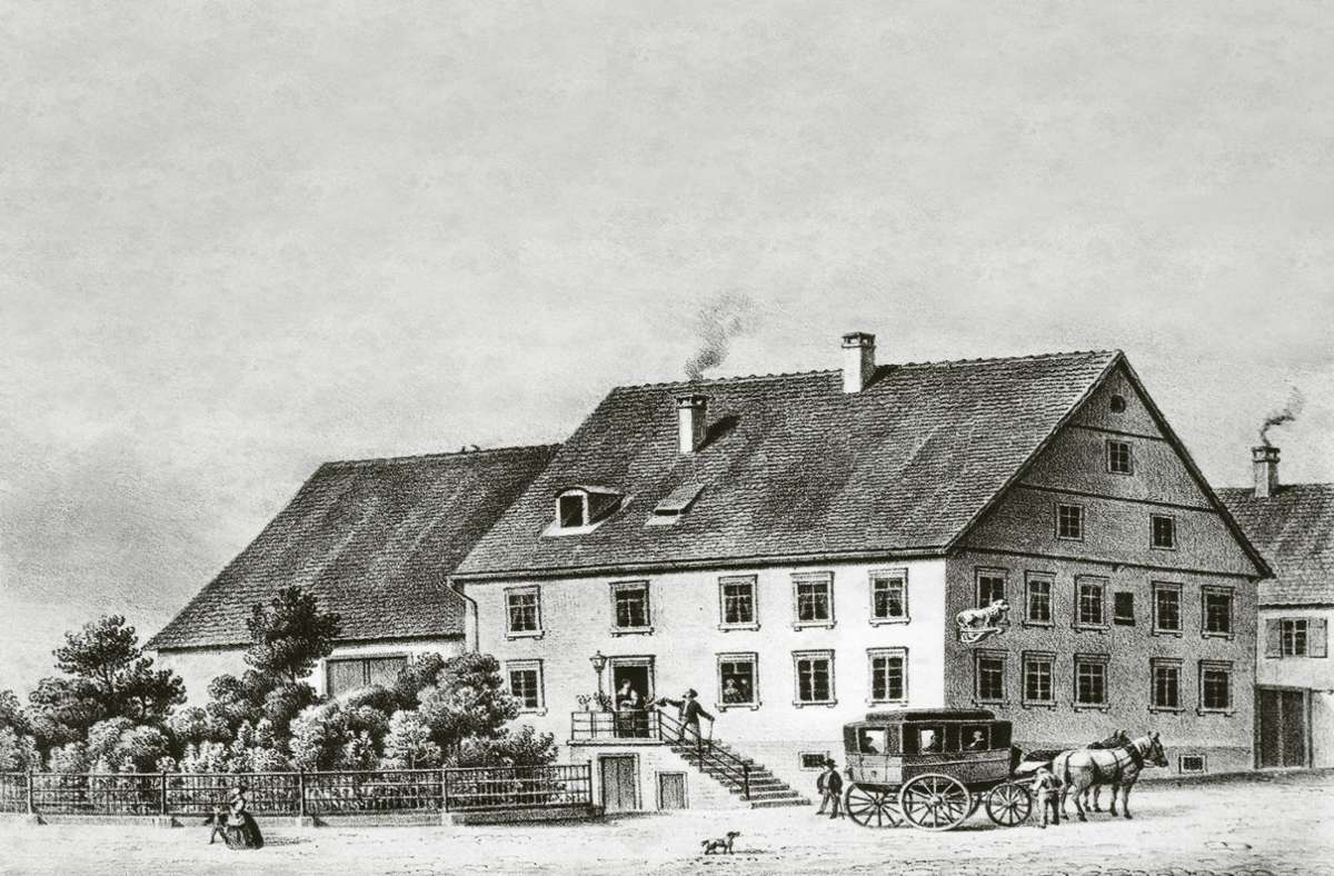 Der Goldene Löwen war im 19. Jahrhundert Wirtshaus und Poststation.