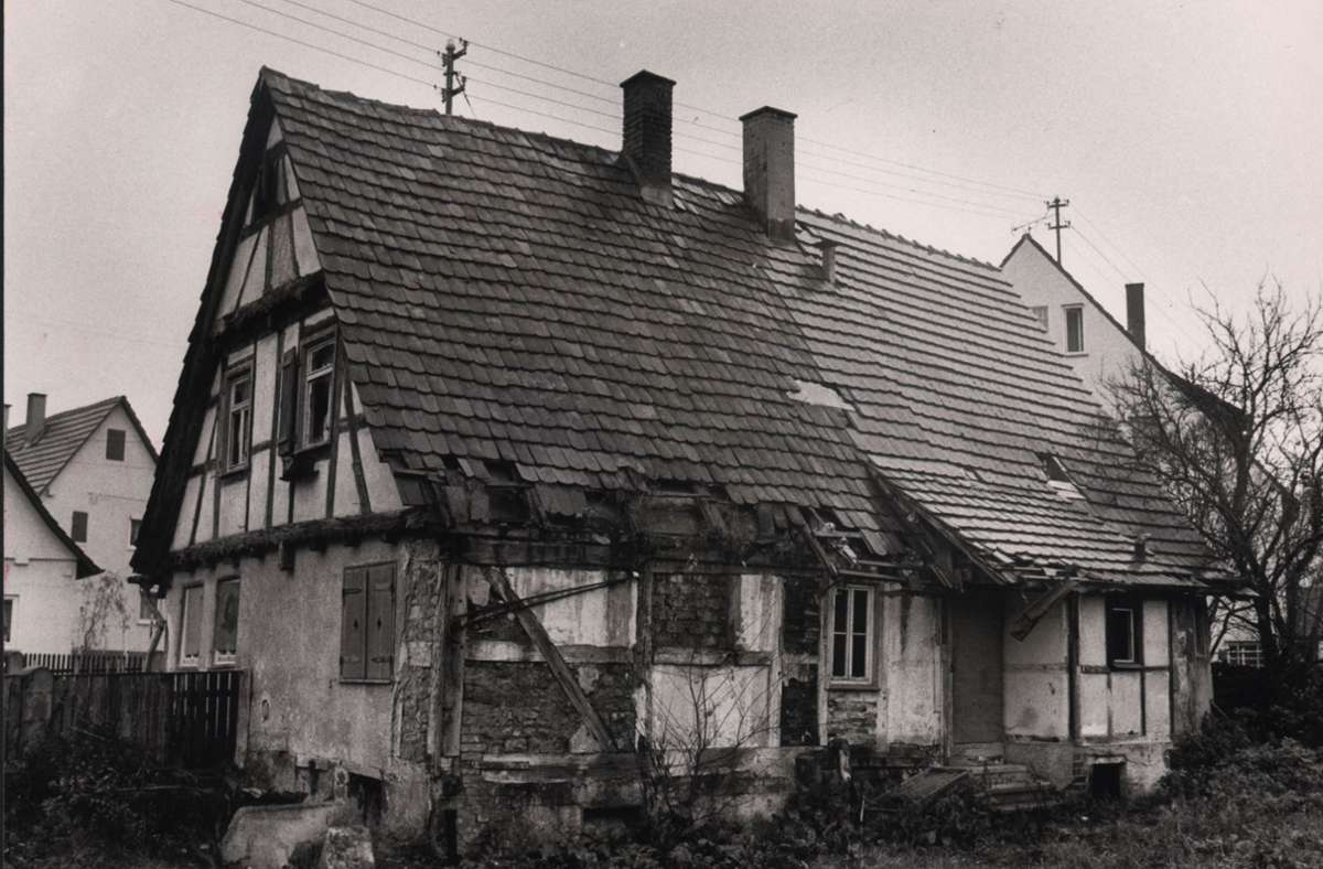 Dieses alte Bauernhaus stand einst an der Waldhornstraße 10 in Echterdingen. Foto: Archiv//STZ/STN