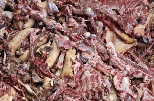 Die Polizei entdeckte fast 600 Kilogramm Gammelfleisch (Symbolbild). Foto: imago images