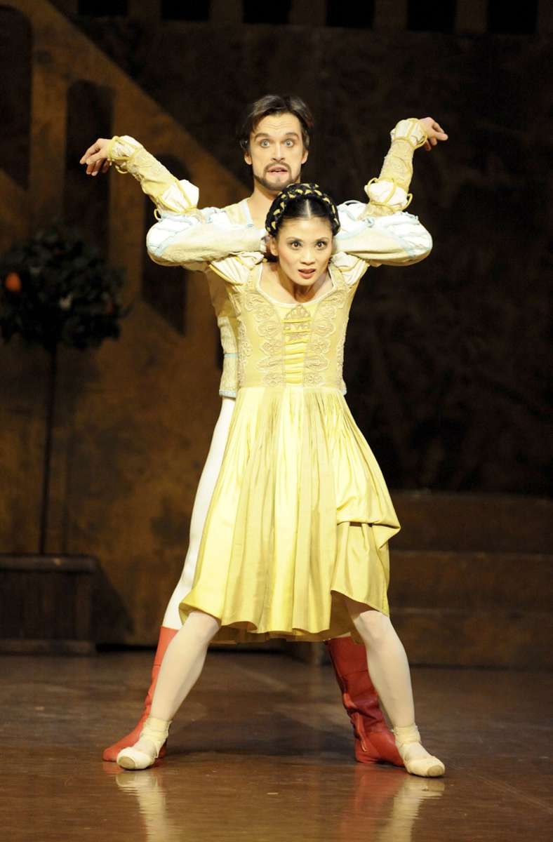 Herrlicher Tanzspaß: Mit „Der Widerspenstigen Zähmung“ zeigte Cranko, dass klassisches Ballett auch lustig sein kann: Filip Barankiewicz und Sue Jin Kang brachten als Petrucchio und Katharina zum Lachen.