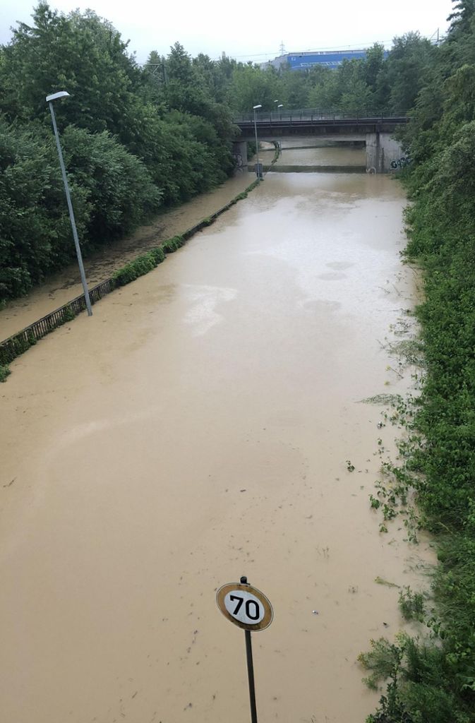 Weitere Impressionen vom Hochwasser in Kirchheim unter Teck.