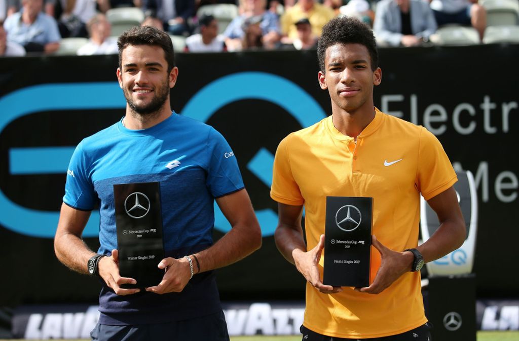 Mercedes-Cup-Sieger Matteo Berrettini (links) und sein unterlegener Finalgegner Felix Auger-Aliassime sind Teil der Zukunft des Tennissports.