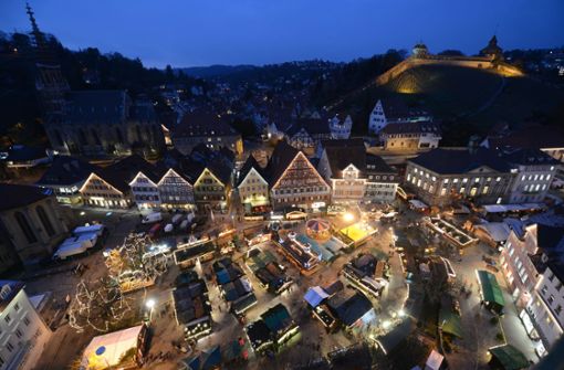 In Esslingen werden in der kommenden Weihnachtszeit 70 Standbesitzer  zum Einsatz kommen. Foto: picture alliance / dpa/Franziska Kraufmann