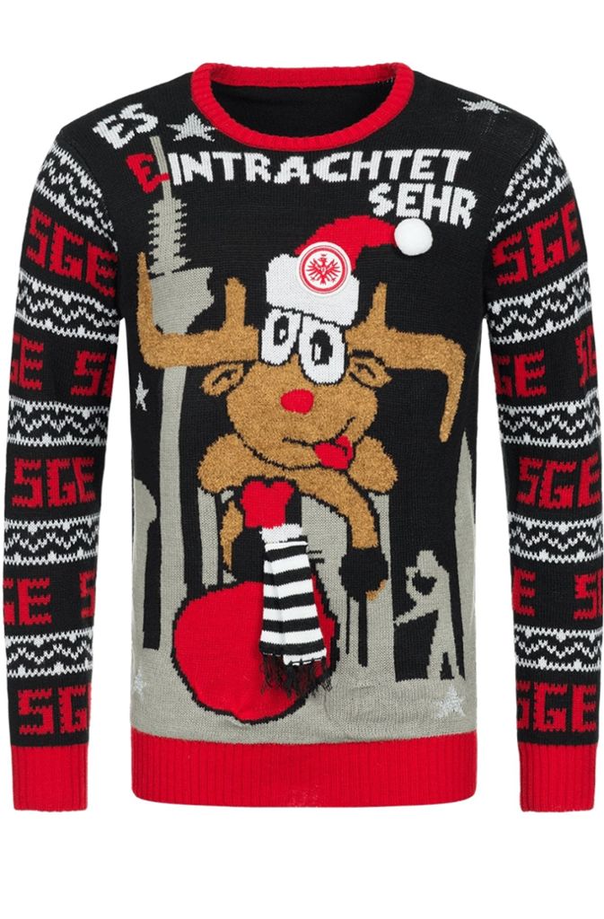 Ob es dem Rentier auf dem Christmas Sweater von Eintracht Frankfurt gut geht, ist nicht überliefert. ...