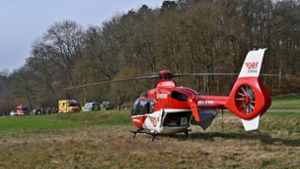Motorradunfall bei Eberdingen: Biker muss mit Hubschrauber in Klinik