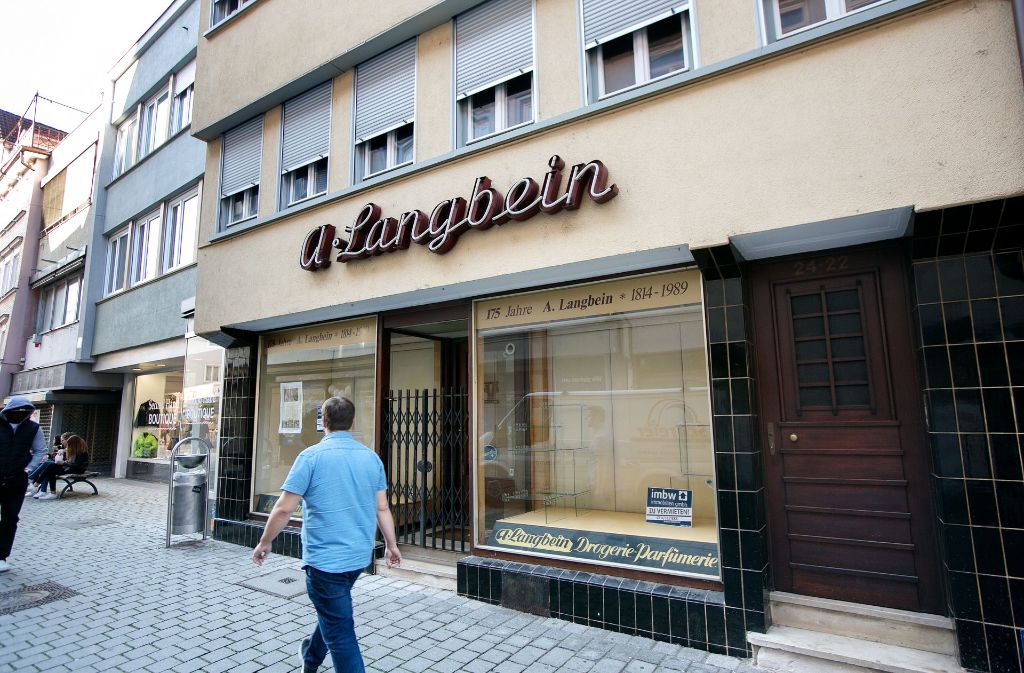 Nach mehr als 200 Jahren kam das Aus für die 1814 in Esslingen gegründete Drogerie und Parfümerie Langbein. Seither steht der Laden leer.