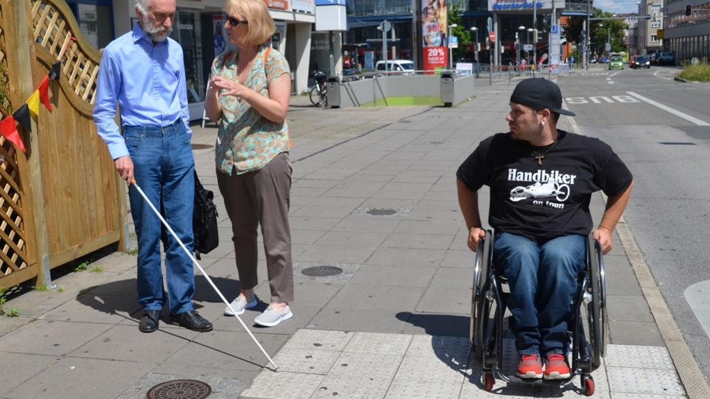 Barrierefreiheit in Stuttgart-Vaihingen: Das Blindenleitsystem ist lückenhaft