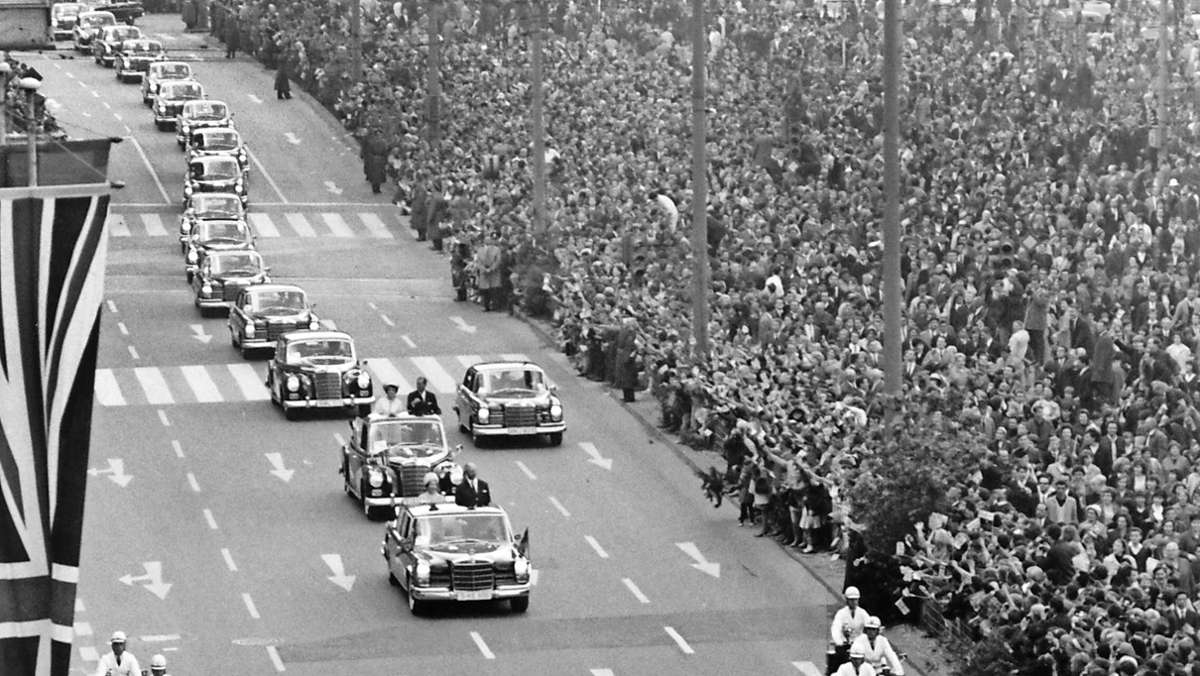 Im Mai 1965: Als die Queen und Prinz Philip durch Stuttgart fuhren