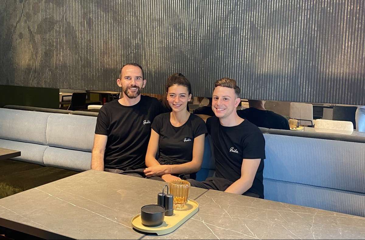 Maximilian Laubner, Isabel Mameli und Robin Hackh (v.l.) eröffnen im September das Frühstücks-Café Fritz im EmiLu Hotel in Stuttgart-Mitte.