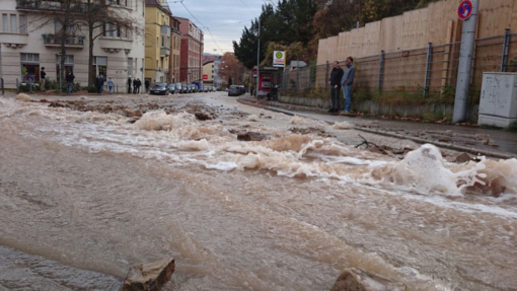 Wasserrohrbrüche in Stuttgart: Sechs Mal sprudelte das Wasser