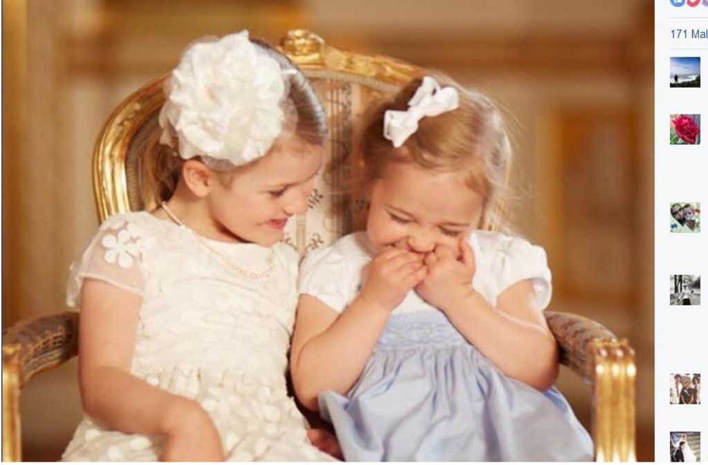 Auf jeden jüngsten Bildern des schwedischen Königshauses sitzen die beiden Prinzessinnen – Madeleines Tochter Leonore und Kronprinzessin Victorias Tochter Estelle – zusammen auf einem Stuhl, kichern und umarmen einander.