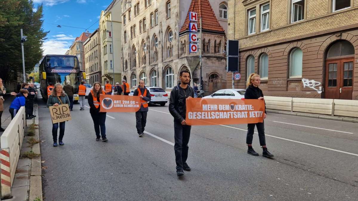 Letzte Generation in Stuttgart: Keine größeren Behinderungen durch Aktionen