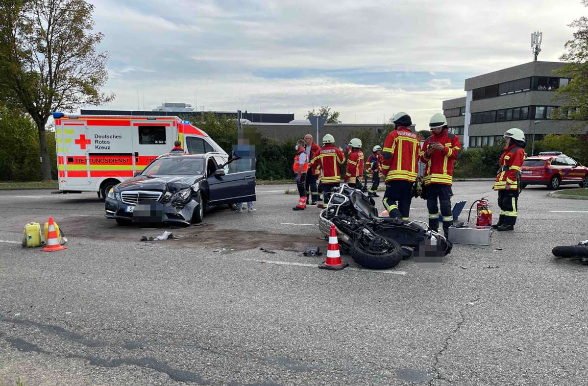 Am Dienstagnachmittag kam es in Echterdingen zu einem Unfall. Foto: SDMG/Schulz
