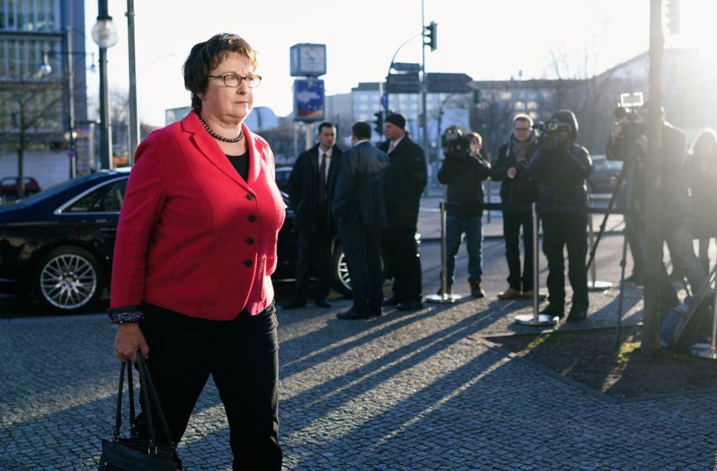 Sie war schon nicht mehr zur Wahl angetreten: Brigitte Zypries (SPD) hatte im Januar 2017 die Geschäfte im Wirtschafts- und Energieministerium von Sigmar Gabriel übernommen, scheidet nun aber aus der Bundespolitik aus.
