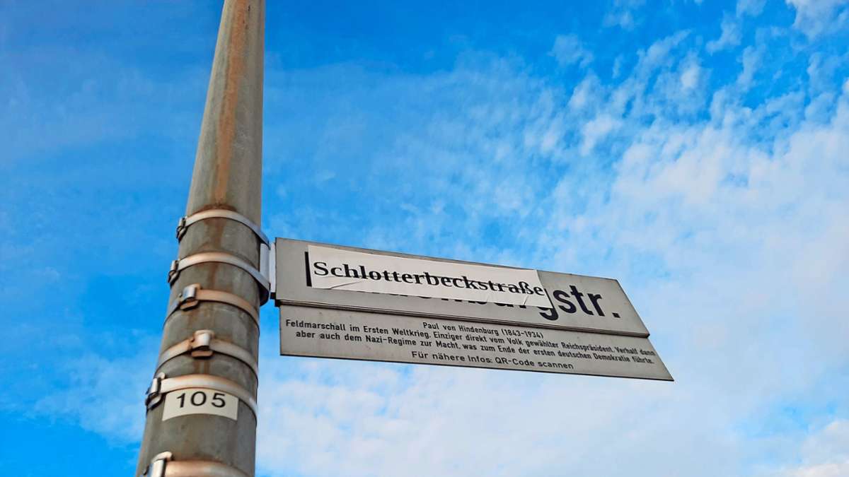 Straßennamen in Sindelfingen: Hindenburgstraße soll künftig Sophie-Scholl-Straße heißen