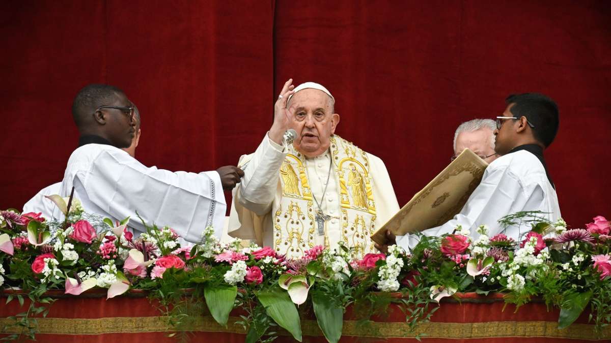 Osterbotschaft in Rom: Papst fordert sofortigen Waffenstillstand in Gaza