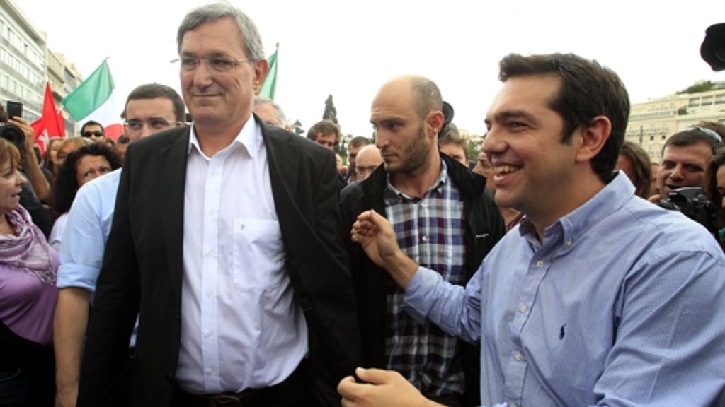 Der Linkspartei-Chef in Athen: Kontrastprogramm zu Merkel