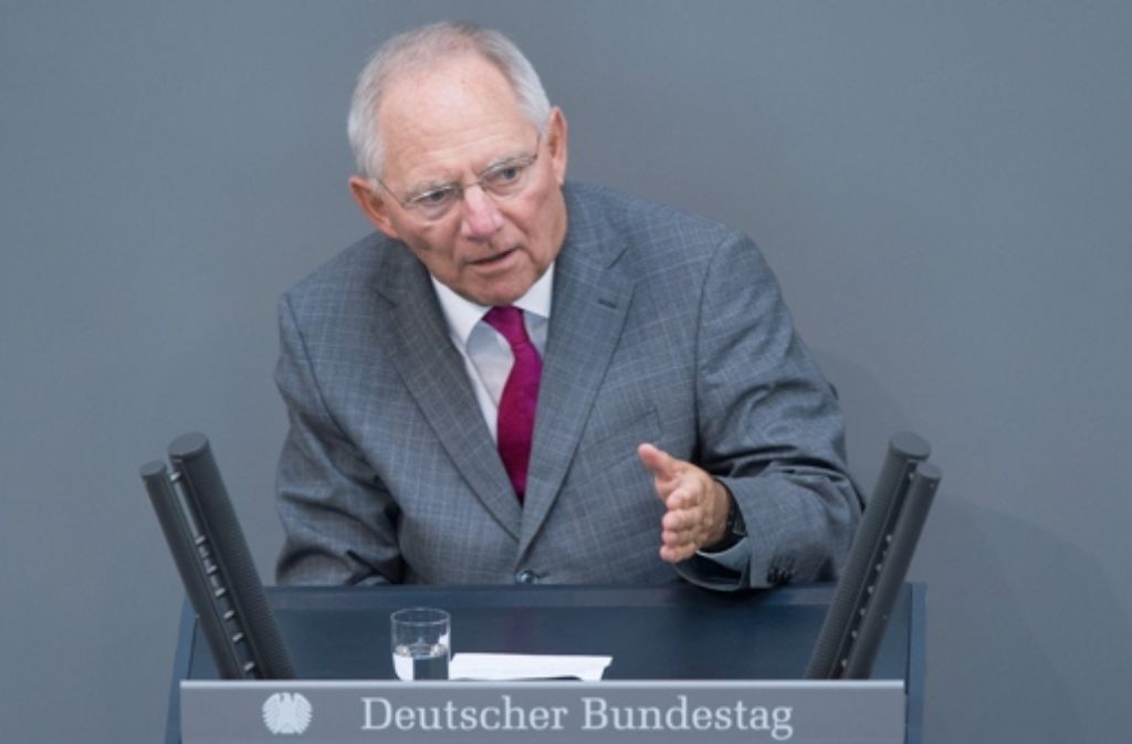Finanzminister Wolfgang Schäuble (CDU) Foto: dpa