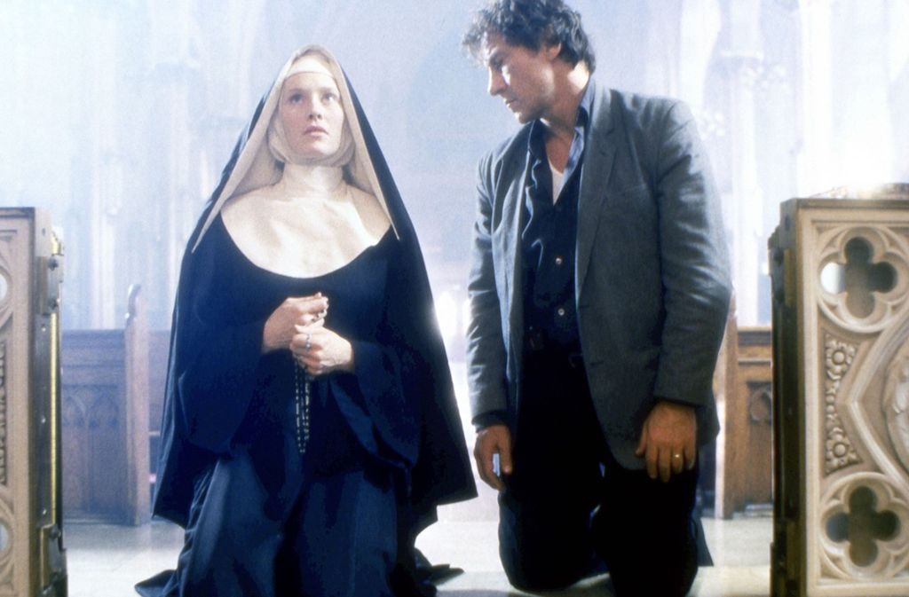 Frankie Thorn als Nonne, Harvey Keitel als abgestürzter Polizist in „Bad Lieutenant“ (1992)