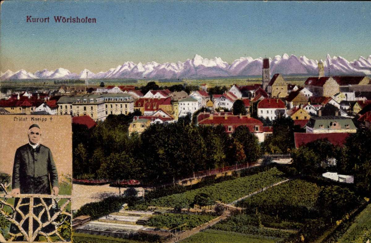 Postkarte aus Bad Wörishofen um 1935