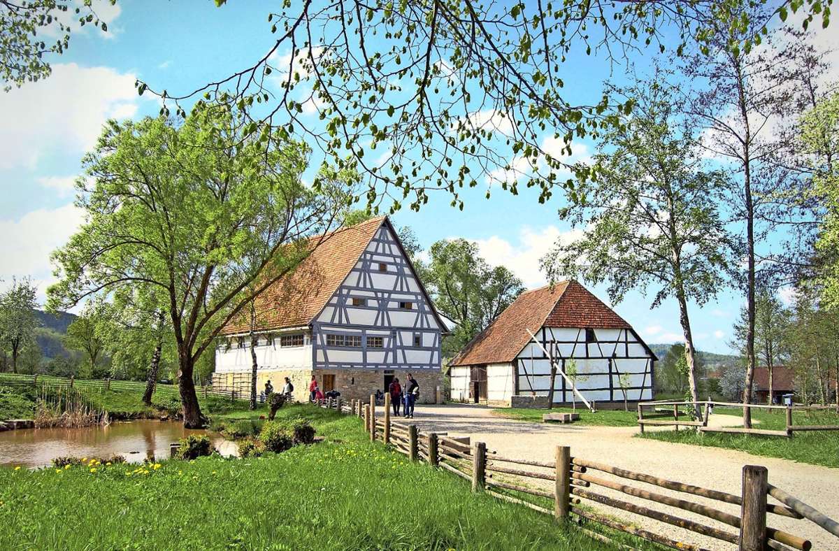 Das Bauernhaus der Familie Veit aus Zaisenhausen stammt aus dem Jahr 1551. Zehn Generationen der Familie haben dort gelebt. Foto: Hohenloher Freilandmuseum
