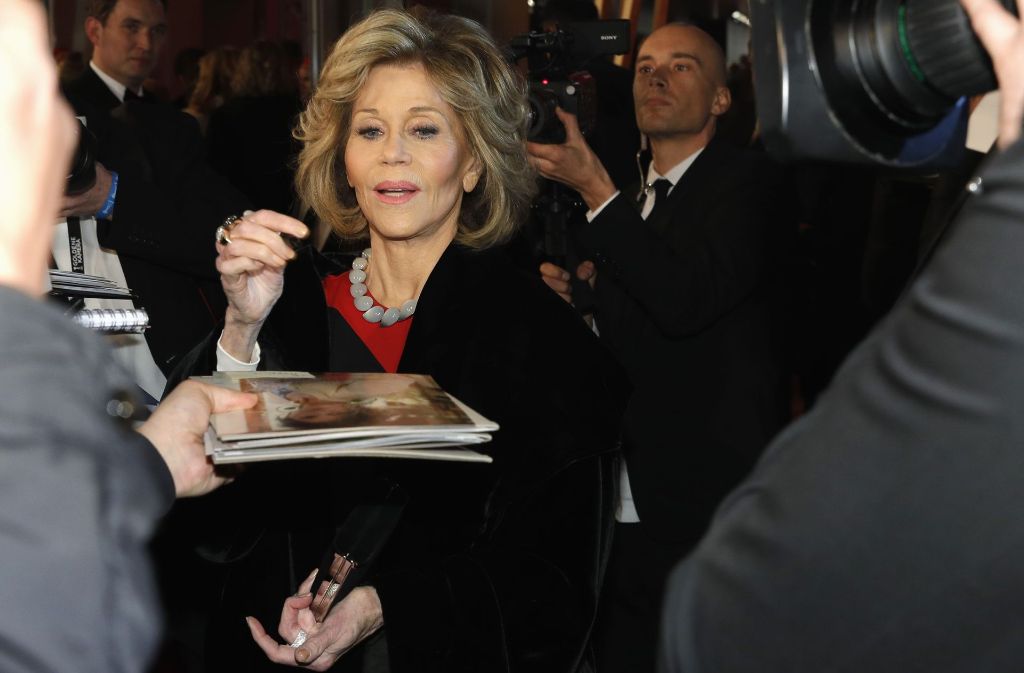 Jane Fonda bei der Ankunft.