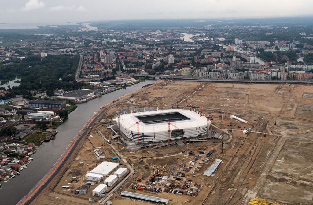 Kaliningrad-Stadion: Stadt: Kaliningrad, Zuschauer: 35.000, Eröffnung: 2018, interessante Spiele: England-Belgien