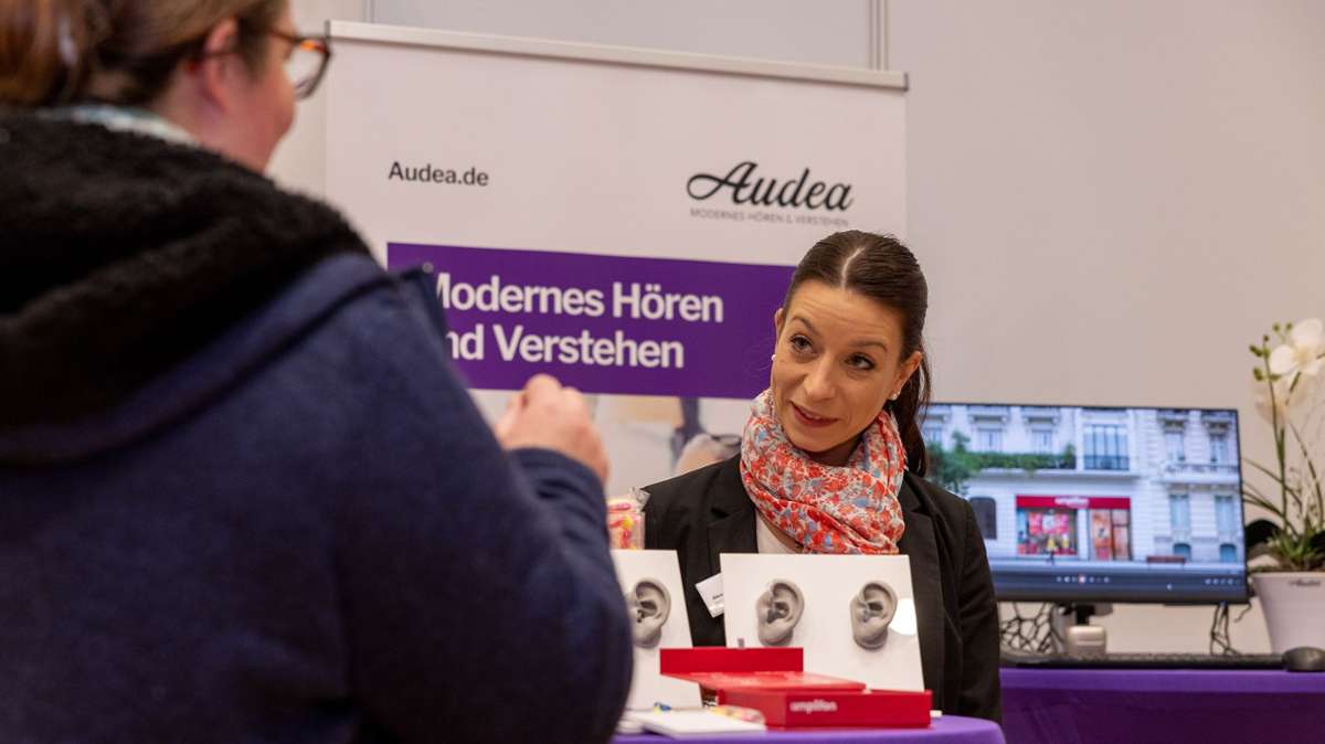 Alexandra Gareis beriet die Besucher zum Thema Gehörschutz.