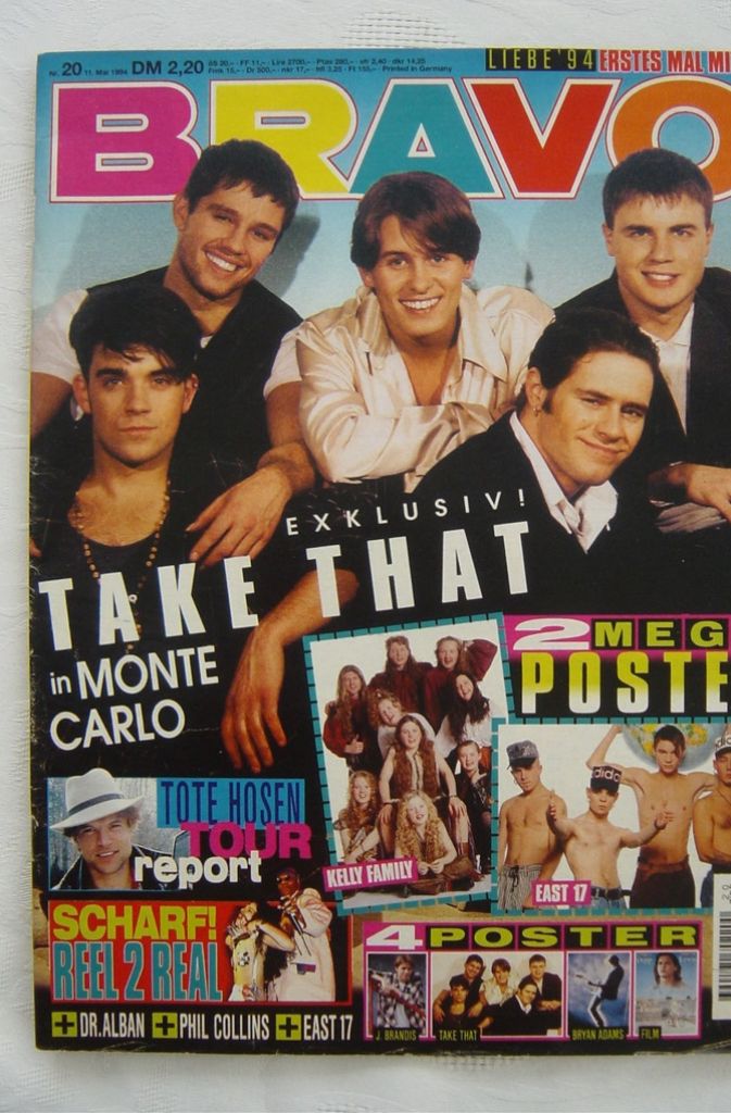 1994: Die britische Boygroup Boygroup Take That.