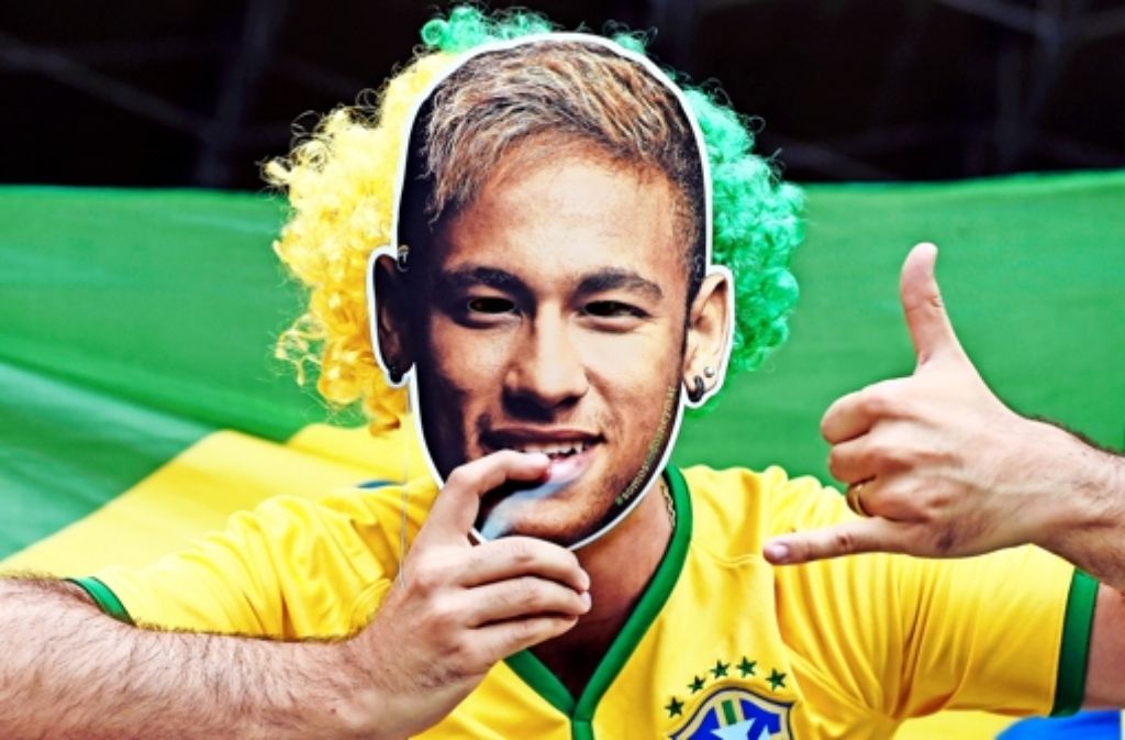 Die wohl beliebteste Maske dieser WM: Brasiliens Star Neymar.