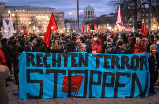 Die Demonstranten haben ein klares Zeichen gegen rechten Terror gesetzt. Foto: Lichtgut/Christoph Schmidt