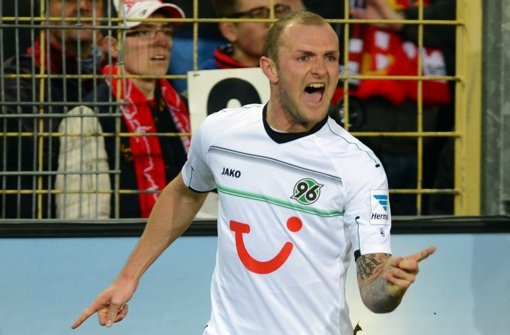 Bei Hannover 96 durfte Konstantin Rausch sogar ab und zu jubeln. Beim VfB haben er und die anderen Ex-Hannoveraner definitiv nicht eingeschlagen. Foto: dpa