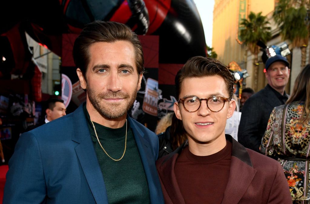 Jake Gyllenhaal und Tom Holland bei der Premiere in Los Angeles.