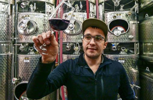 Michael Kinzinger ist gerne im Weinkeller und nimmt Einfluss auf seine  Weine. Foto: Simon Granville