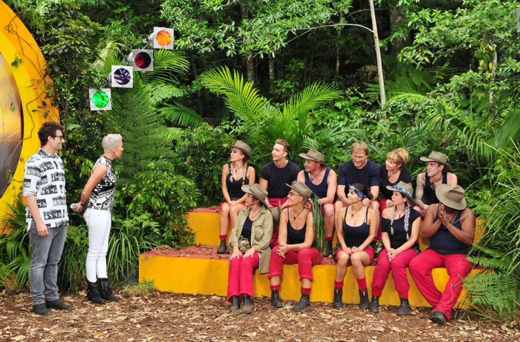Die Dschungelcamp-Kandidaten durften aber allesamt Daniele Negroni und Matthias Mangiapane bei der Dschungelprüfung „Die große Schad Show“ zusehen.