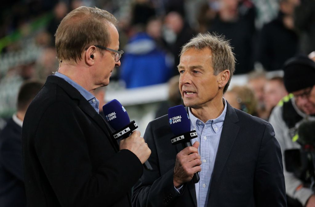 2019 wird Jürgen Klinsmann als Nachfolger von Jens Lehmann neuer TV-Experte bei den Fußball-Übertragungen von RTL. Seinen ersten Einsatz absolviert der 55-Jährige am 20. März 2019 beim Freundschaftsspiel gegen Serbien in Wolfsburg.