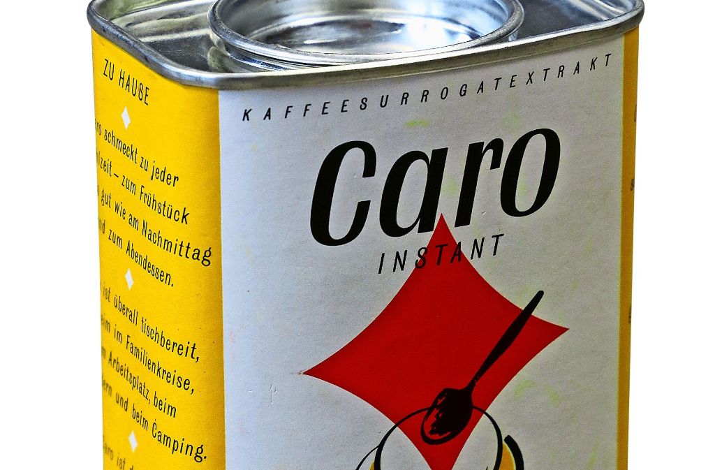 „Voll-löslich und kerngesund“: In den 50er Jahren ähnelte der Caro-Behälter noch einer Öldose.